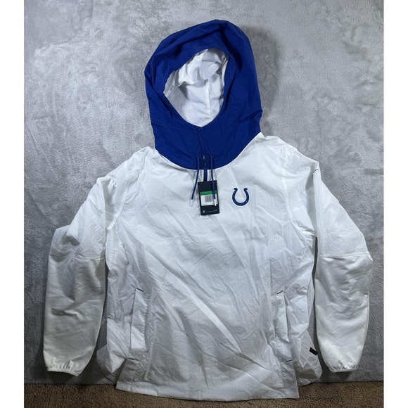 Indianapolis Colts Jacket Pullover Mens XL White Blue NFL Football Nike Dri-FIT - Picture 1 of 10